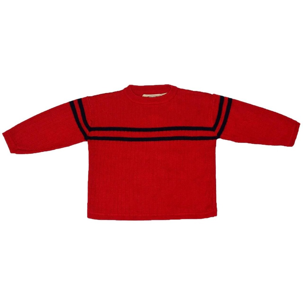 EUC Pine Peak Blues Baby Boys Size 18 Months Long Sleeve Ribbed Red Blue Sweater
